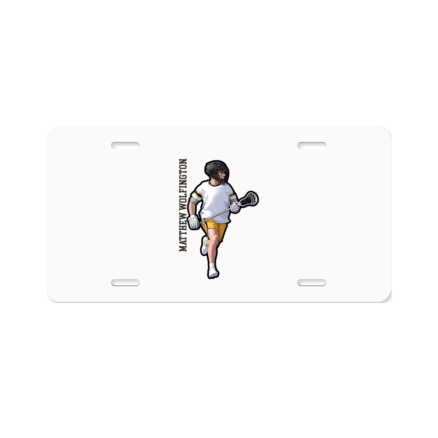 License Plate — Name Vertical in Classic
