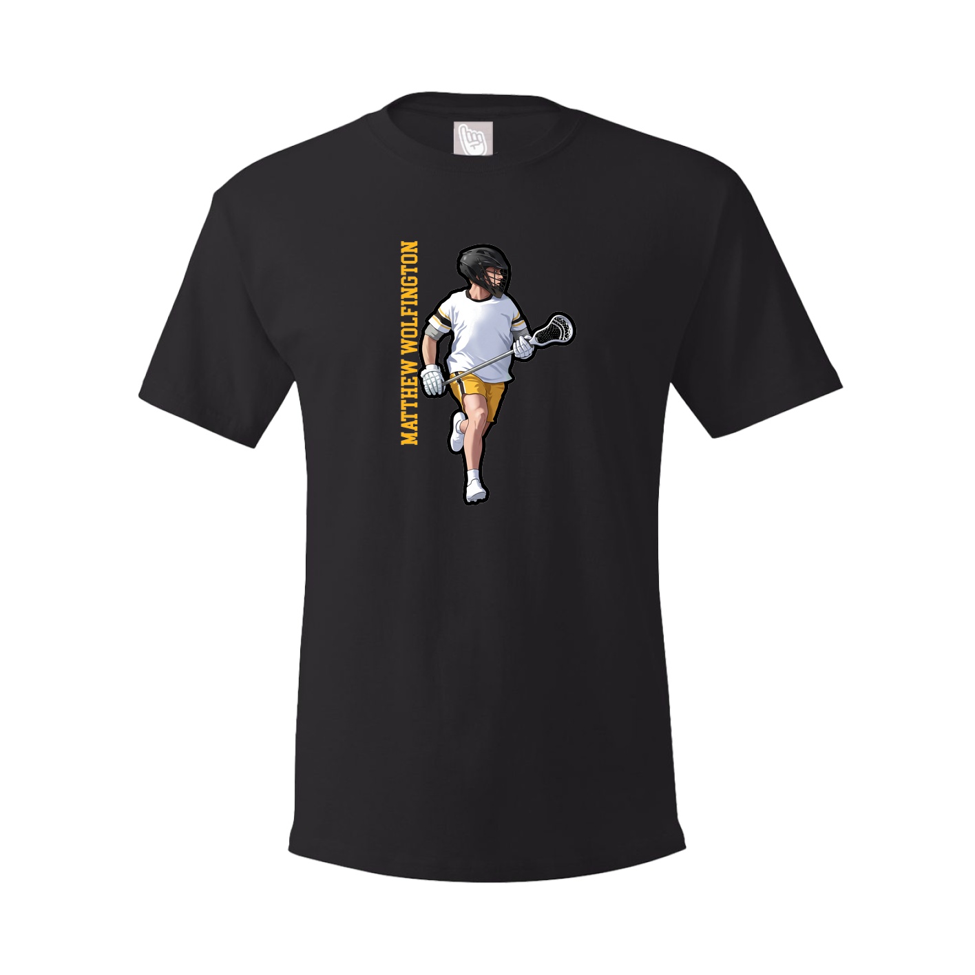 Youth Tee — Name Vertical in Black