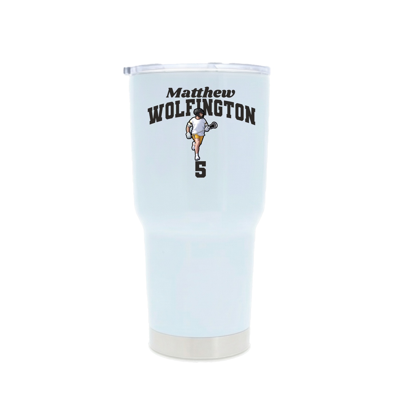 30oz Stainless Steel Tumbler — Signature Arch in White
