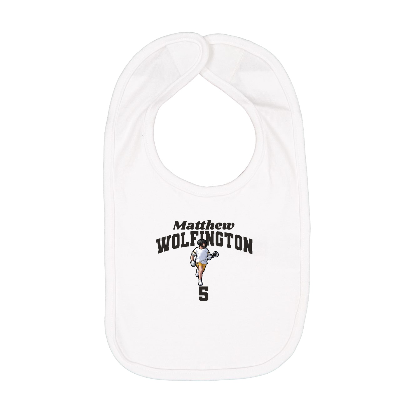 Infant Bib — Signature Arch in White