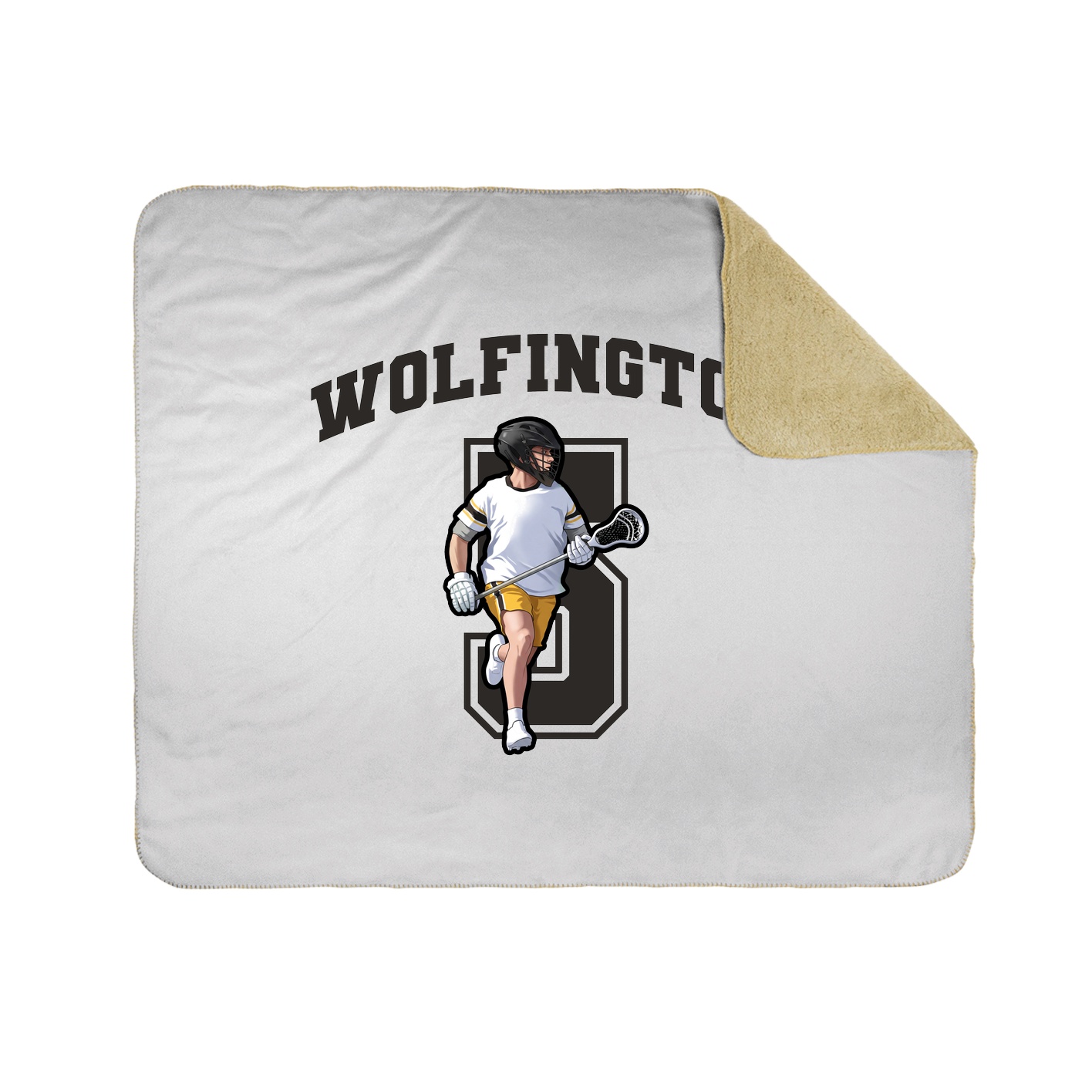 Throw Blanket — Number in White