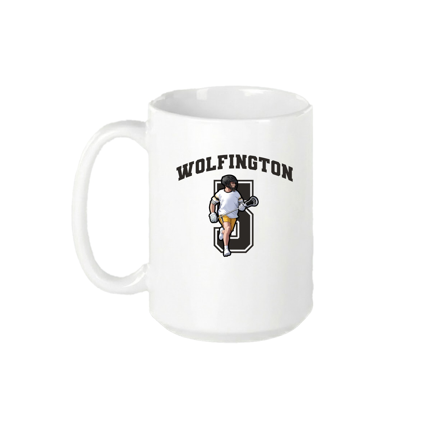 15oz Coffee Mug — Number in White