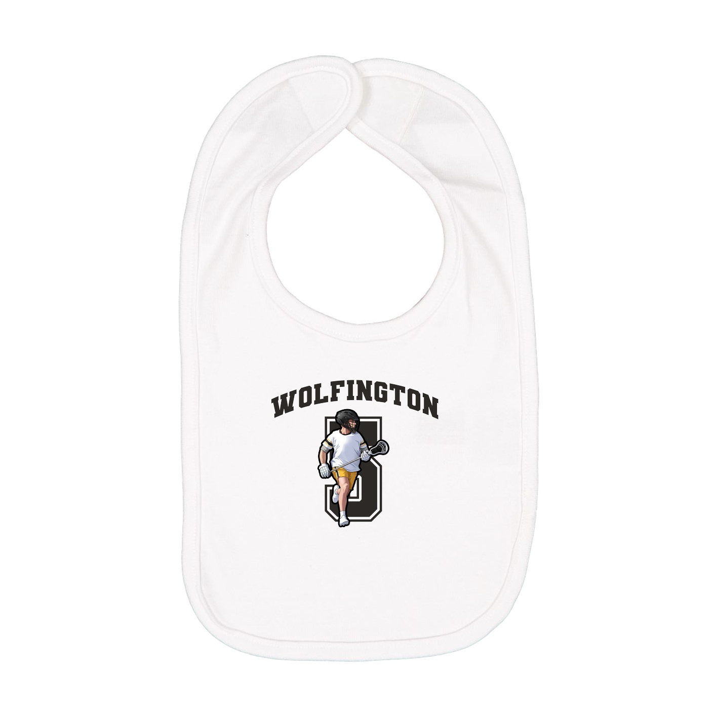 Infant Bib — Number in White