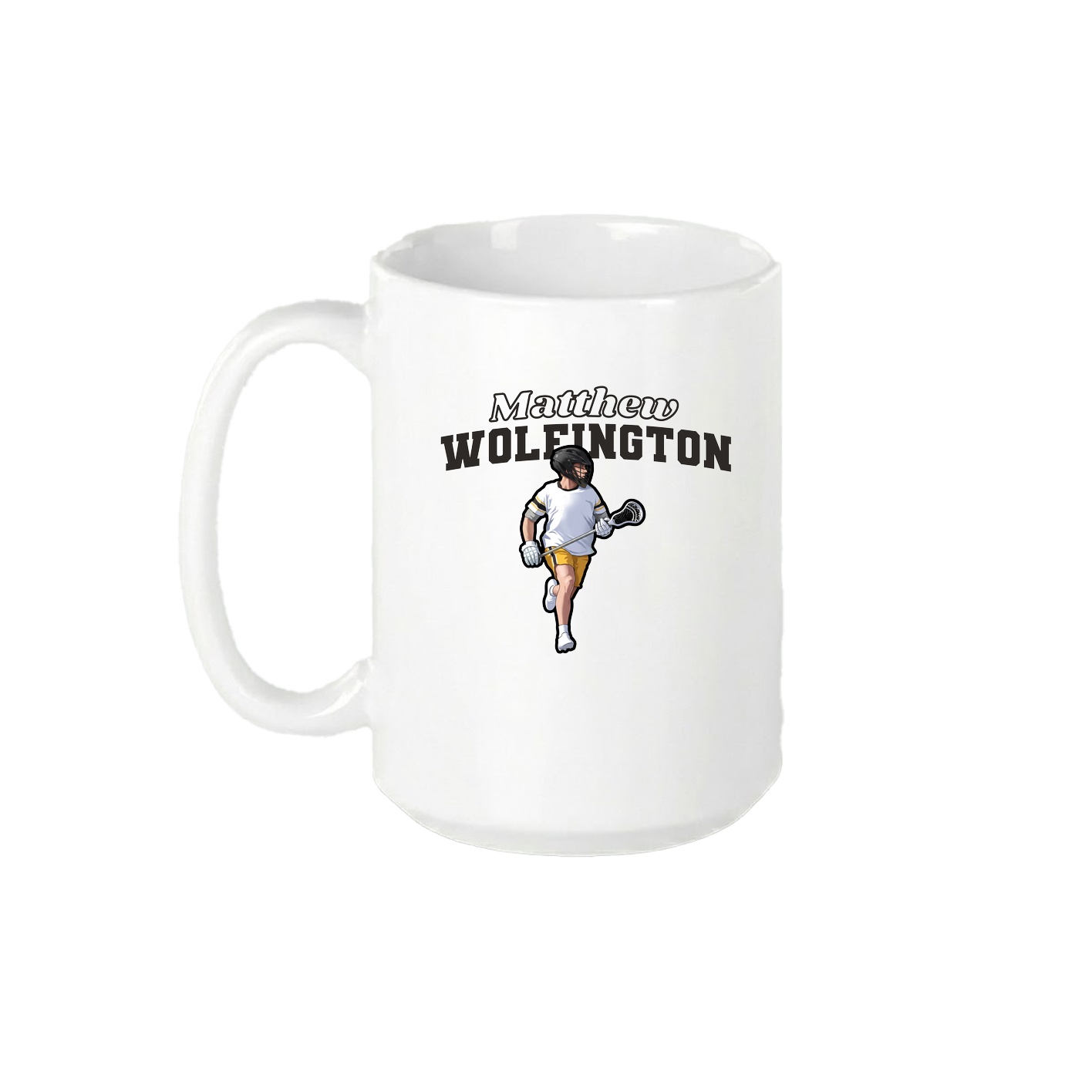 15oz Coffee Mug — Name Arch in White