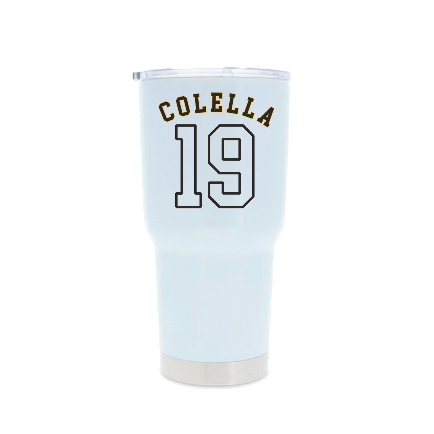 30oz Stainless Steel Tumbler — Shirsey Arch in White