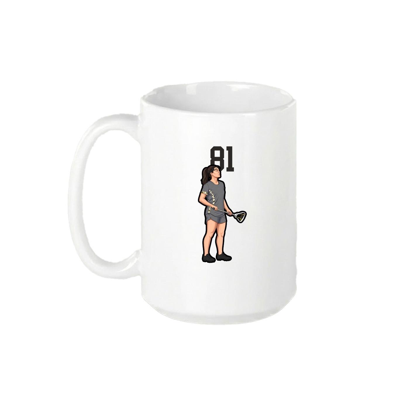 15oz Coffee Mug — Number Top in White