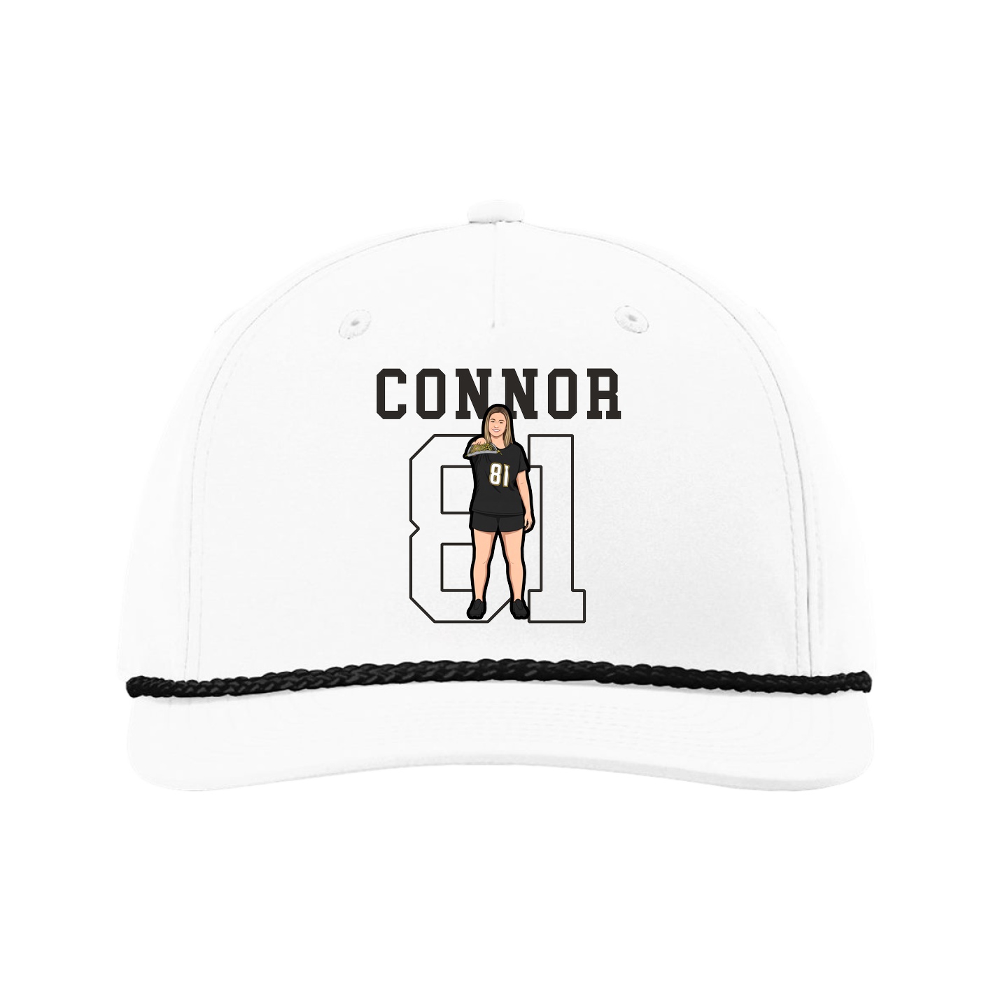 Five-Panel Classic Rope Cap — Shirsey in White