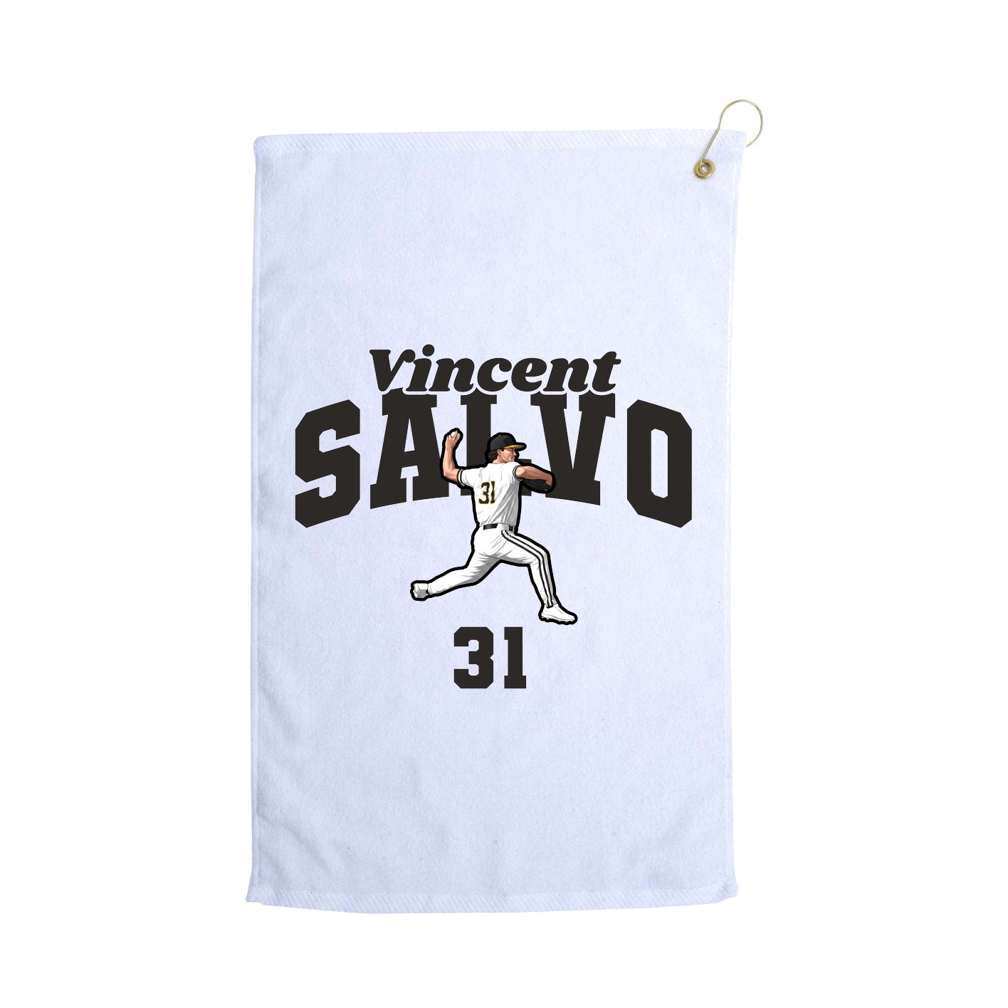Golf Towel — Signature Arch in White