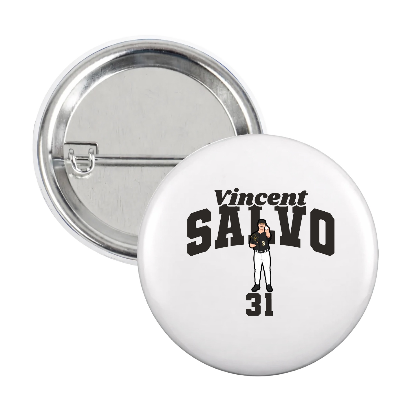 Game Day Button — Signature Arch in White