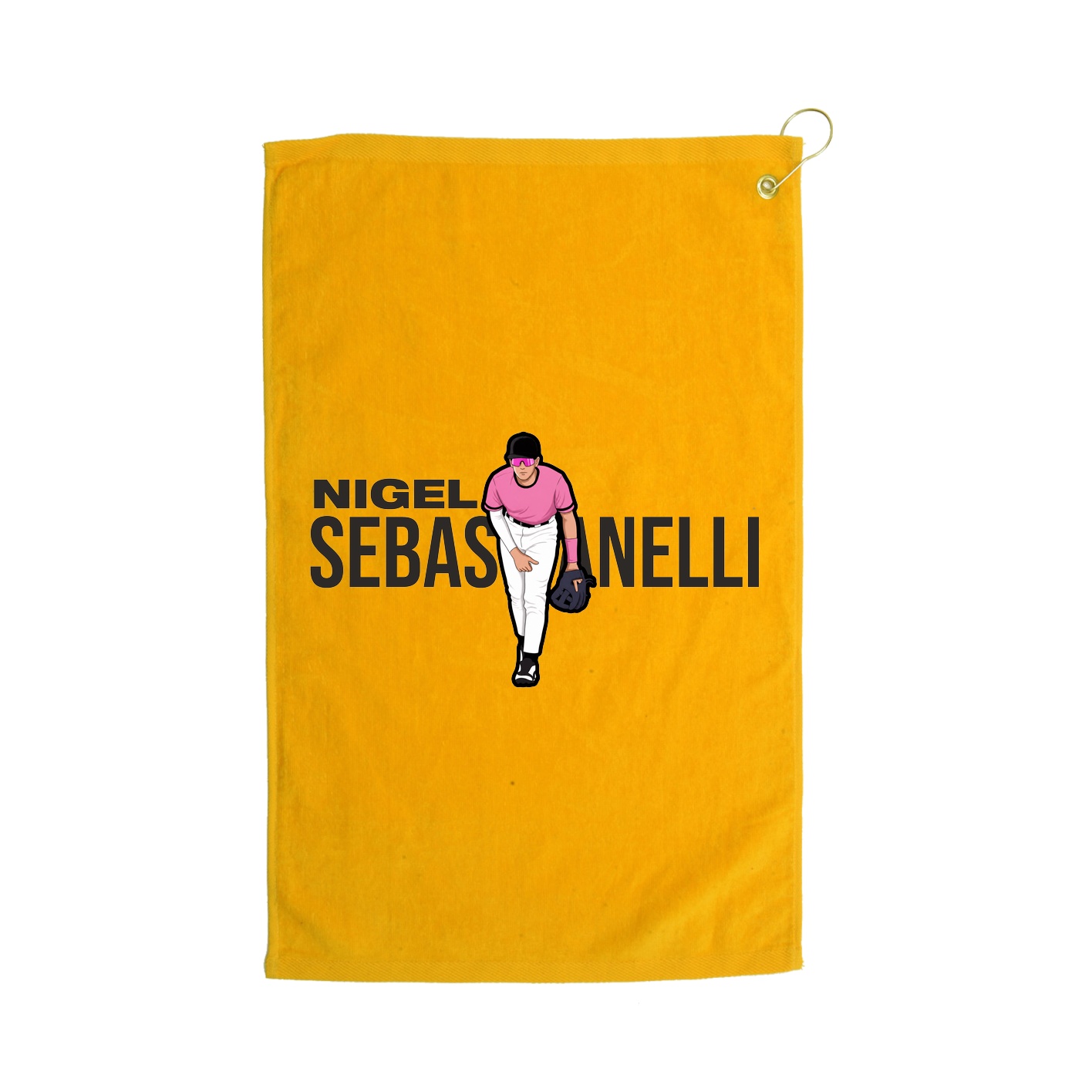 Golf Towel — Player Name in Gold