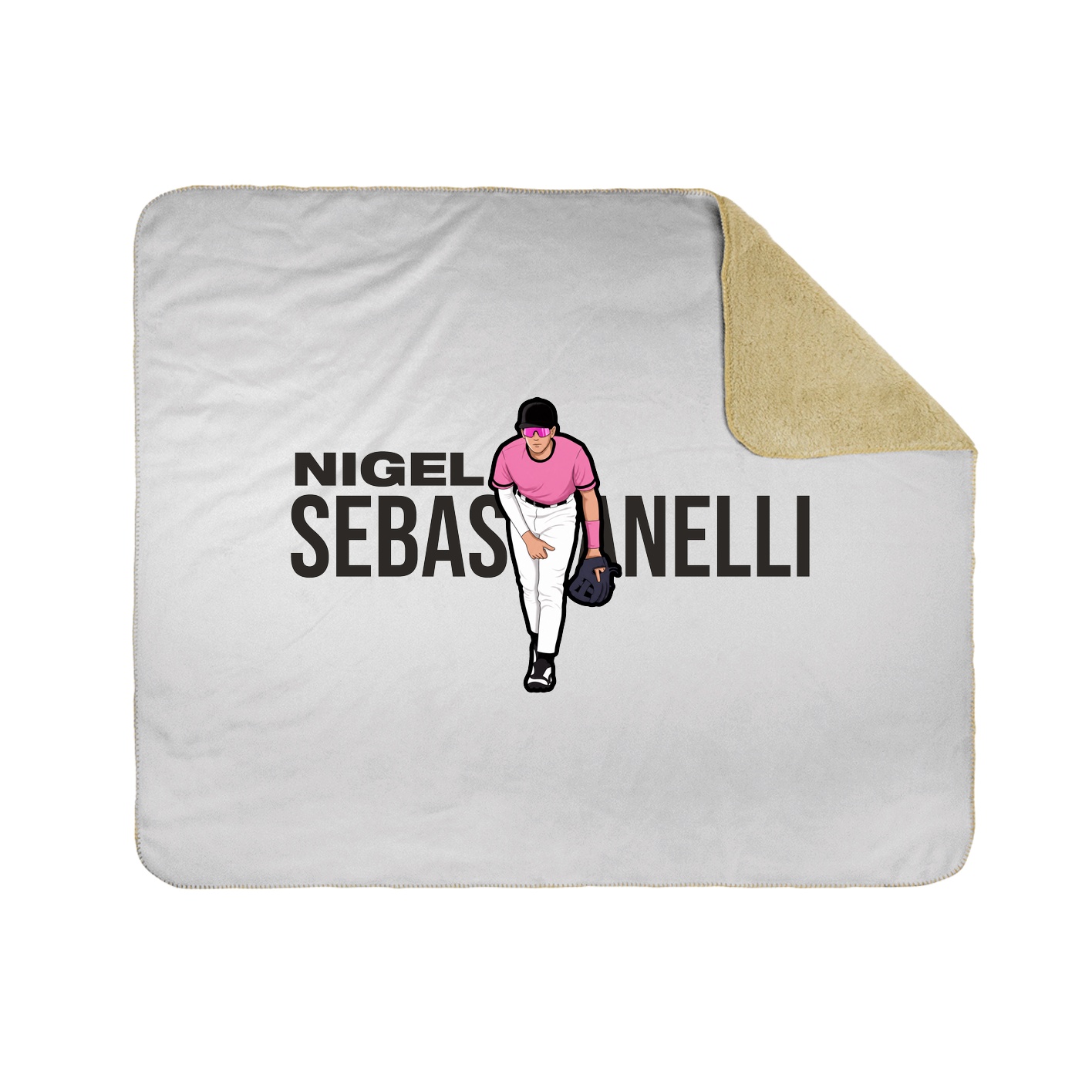 Throw Blanket — Player Name in White