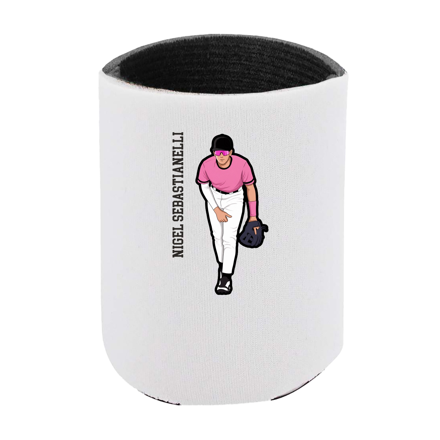 Can Holder — Name Vertical in White