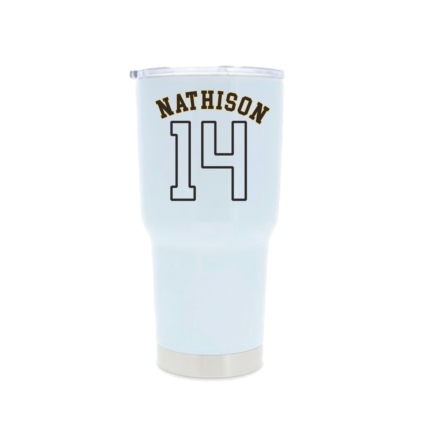 30oz Stainless Steel Tumbler — Shirsey Arch in White