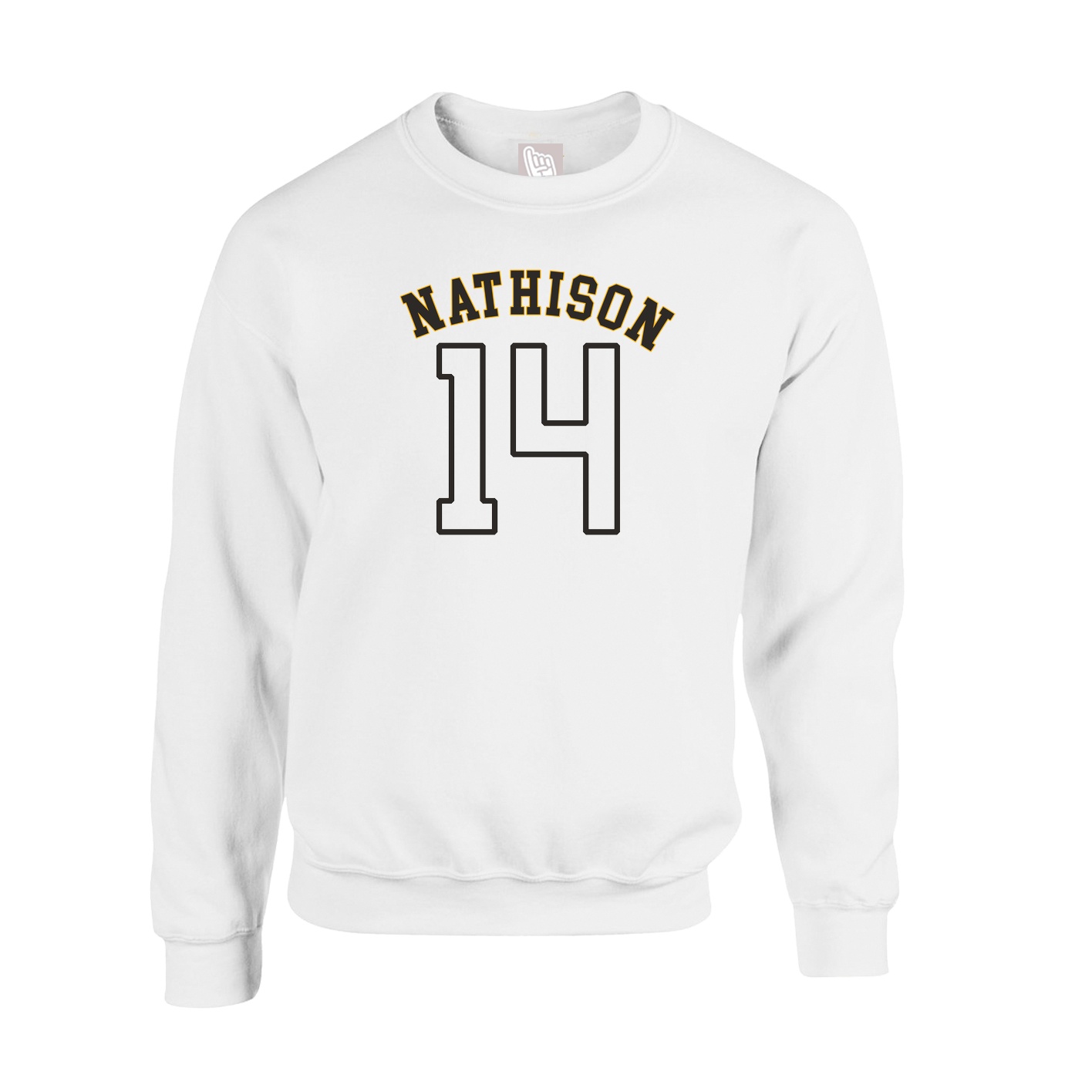 Fleece Crew — Shirsey Arch in White