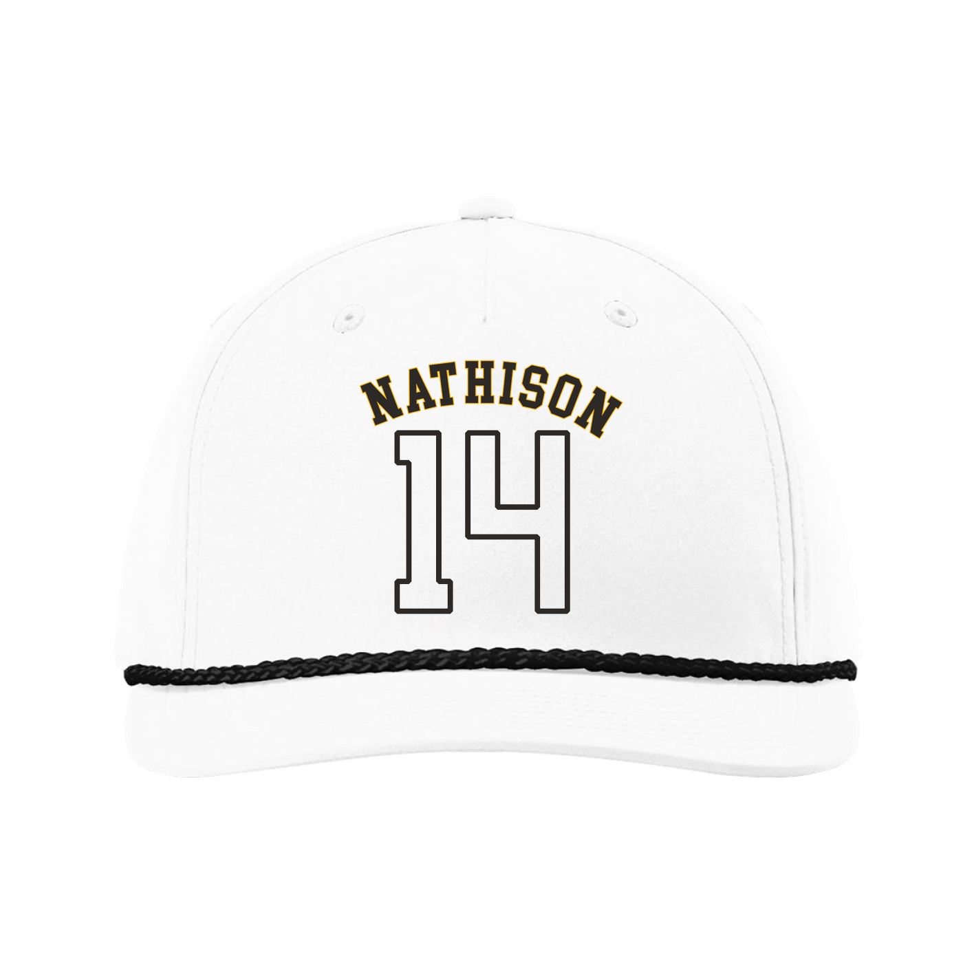 Five-Panel Classic Rope Cap — Shirsey Arch in White