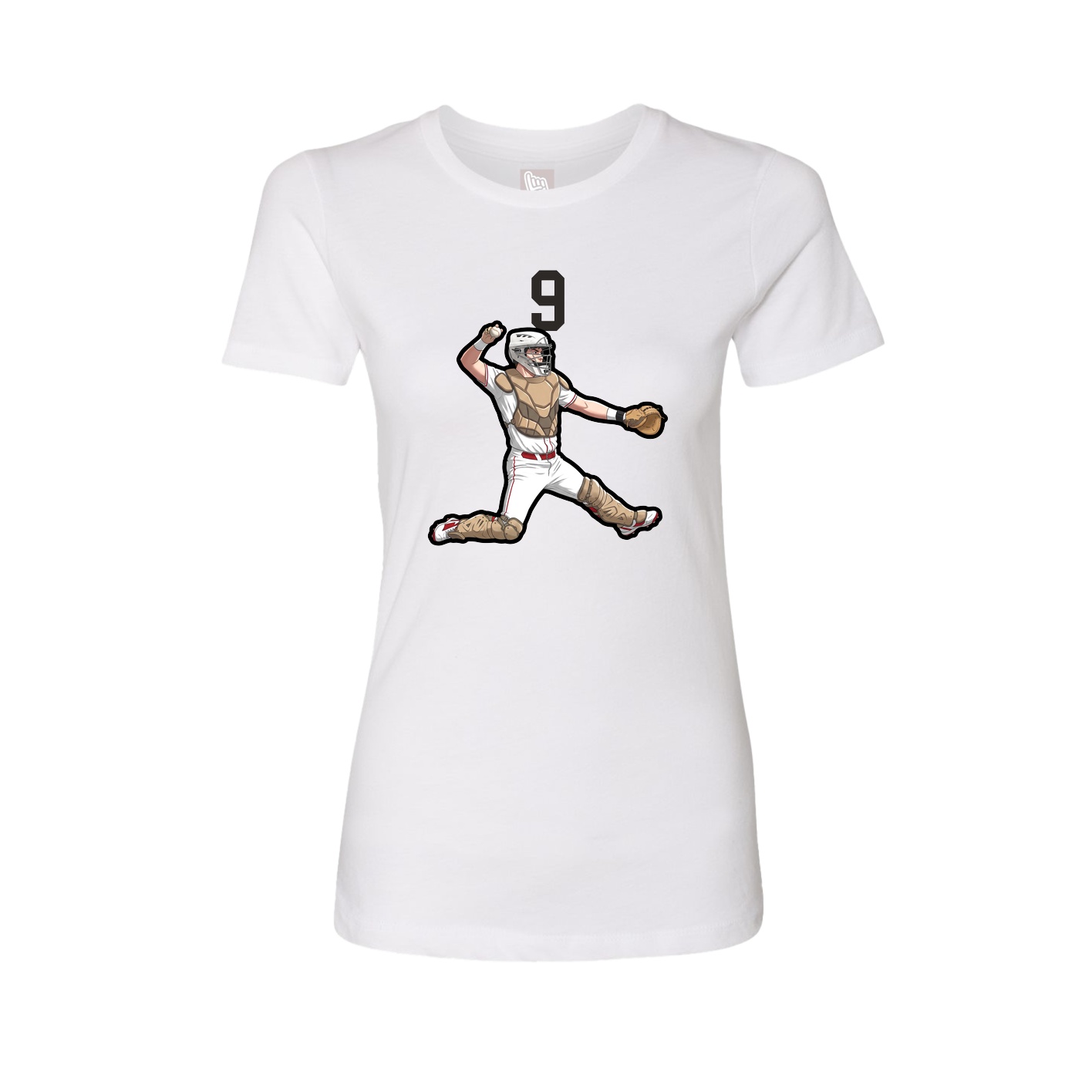 Fitted Women's Tee — Number Top in White