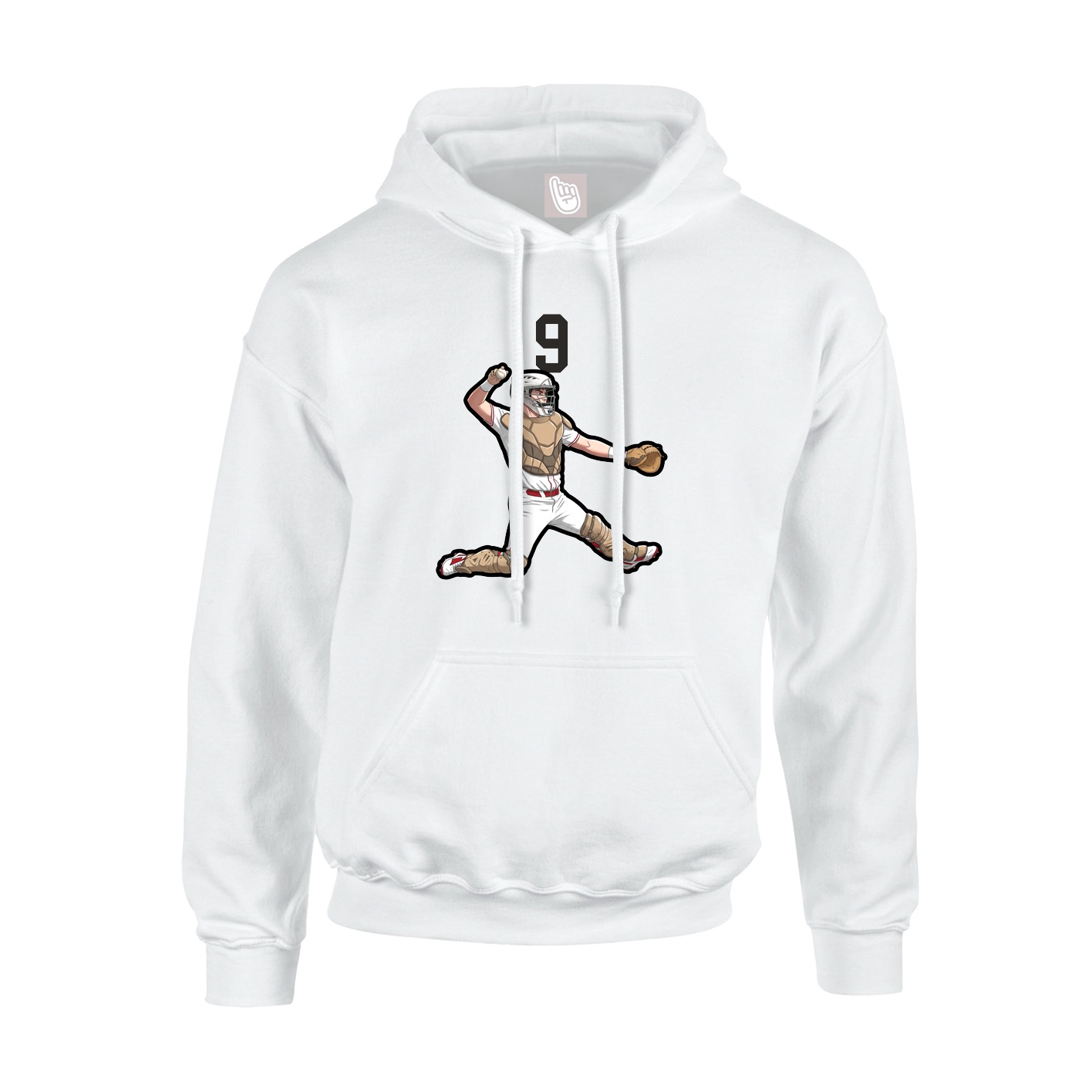 Hoodie — Number Top in White