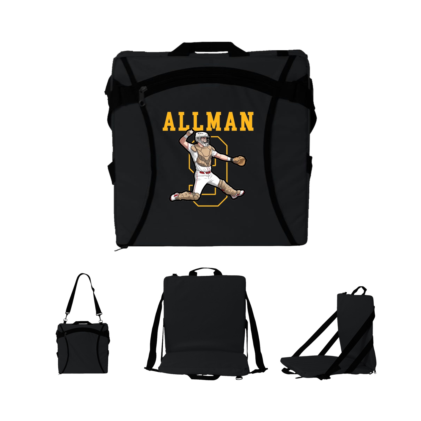 Folding Stadium Seat — Shirsey in Black