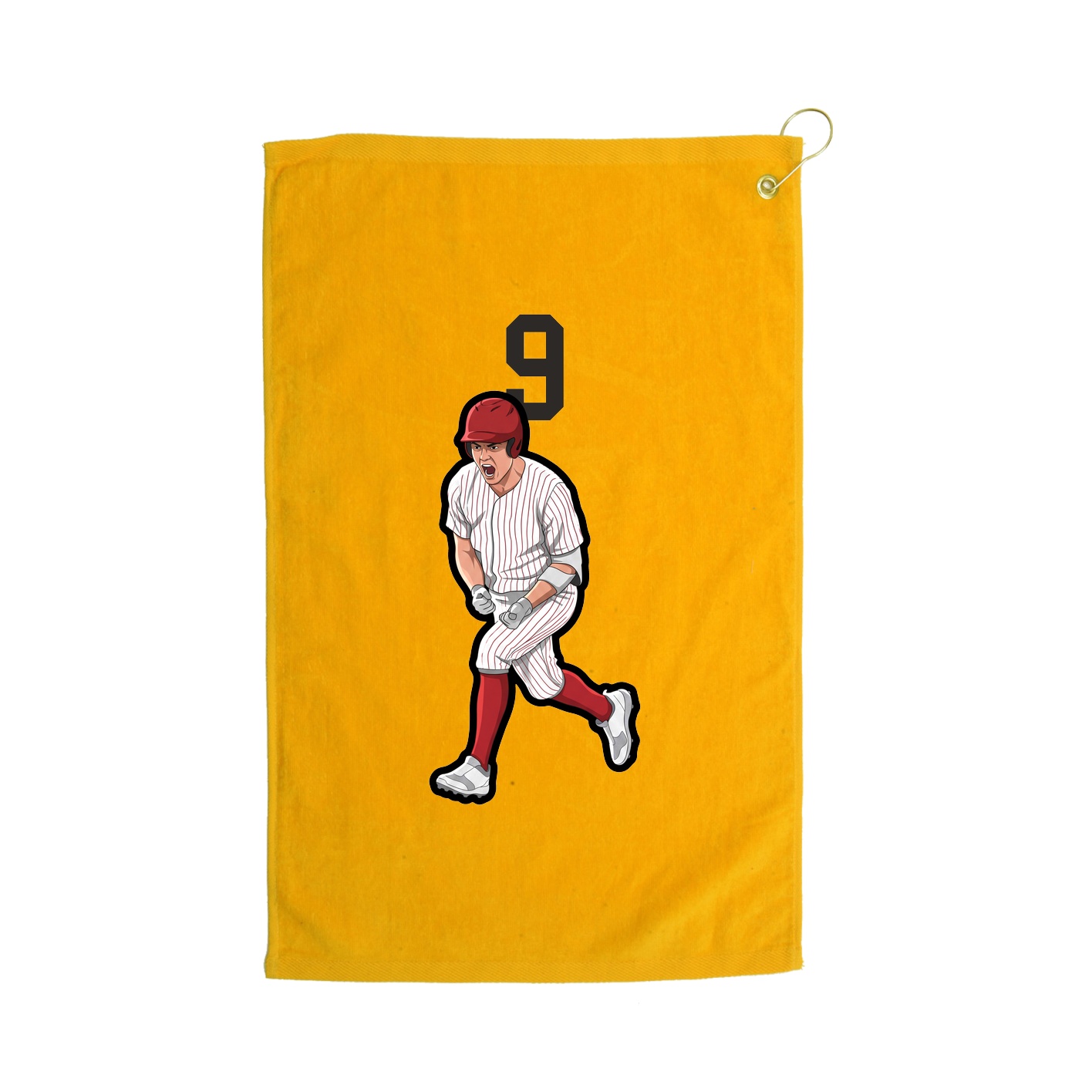 Golf Towel — Number Top in Gold