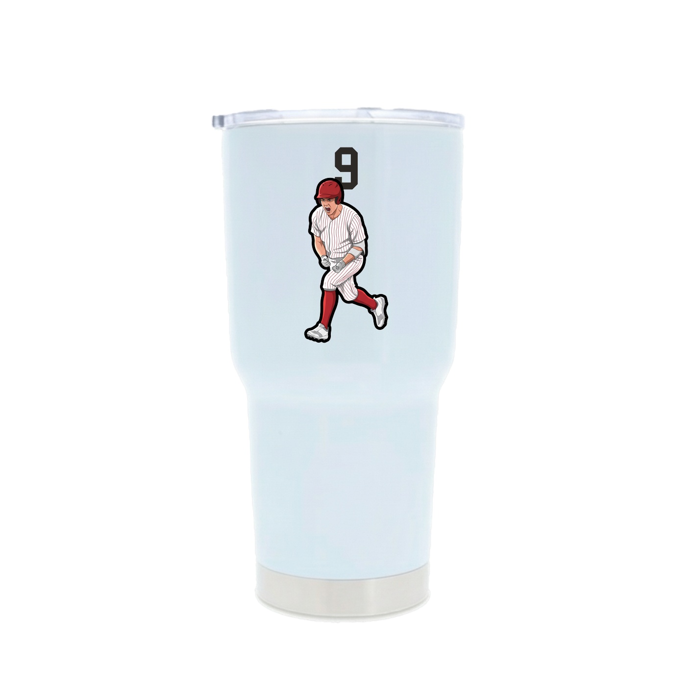 30oz Stainless Steel Tumbler — Number Top in White