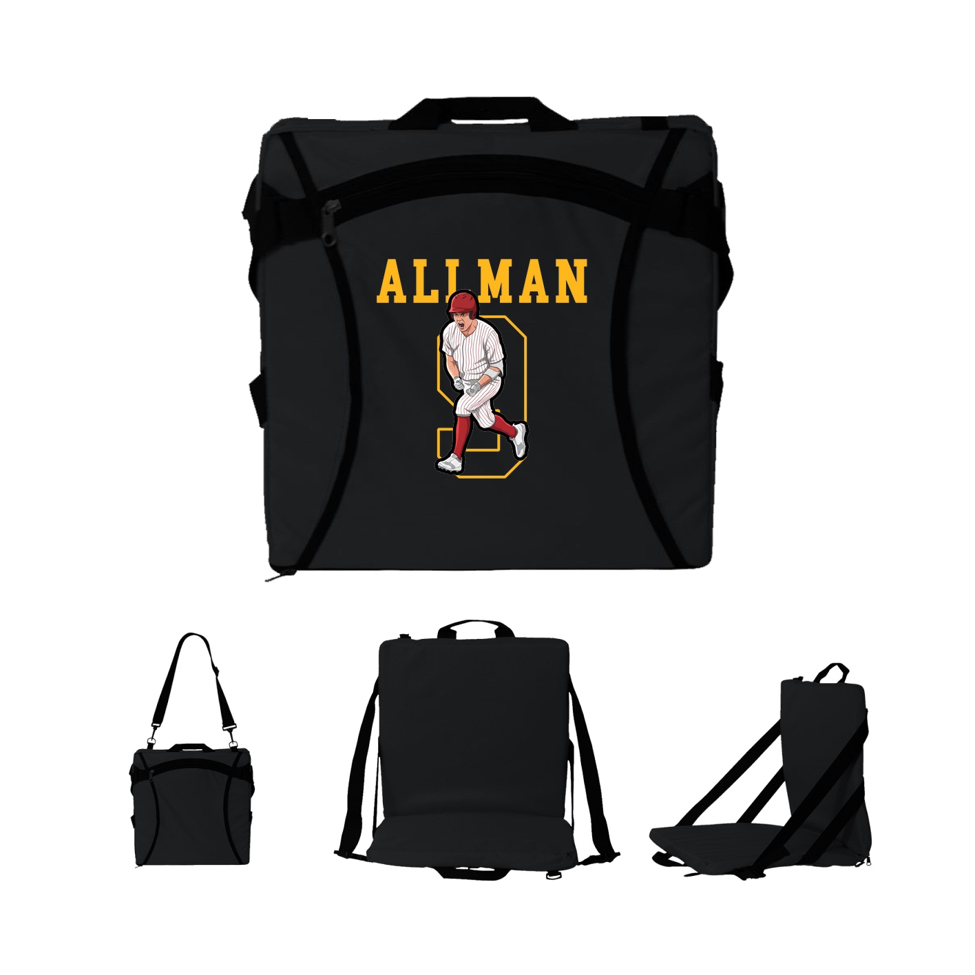Folding Stadium Seat — Shirsey in Black
