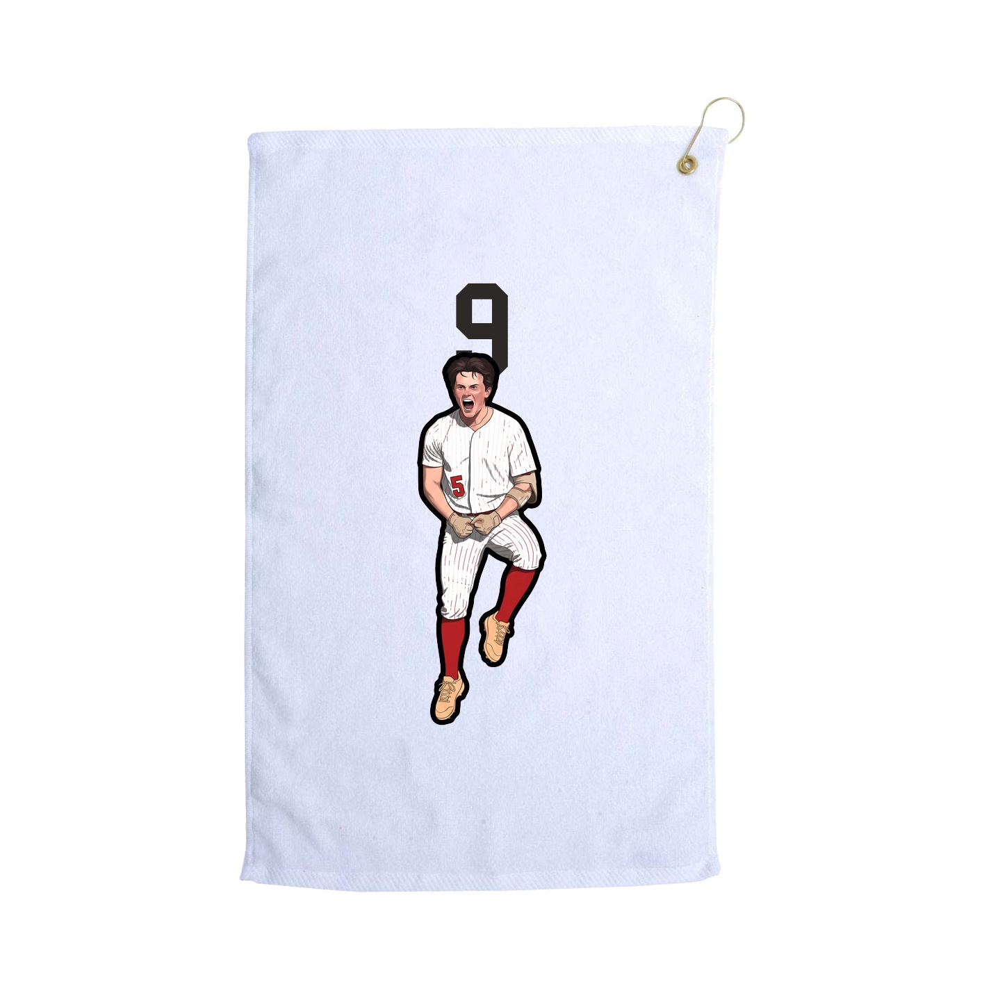 Golf Towel — Number Top in White