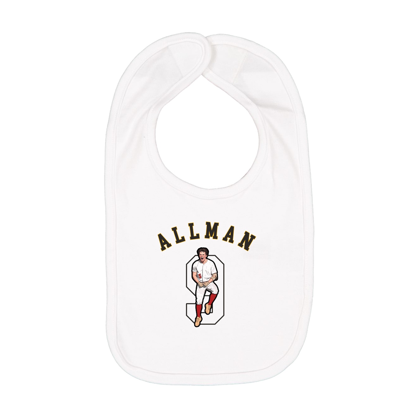 Infant Bib — Shirsey Arch in White