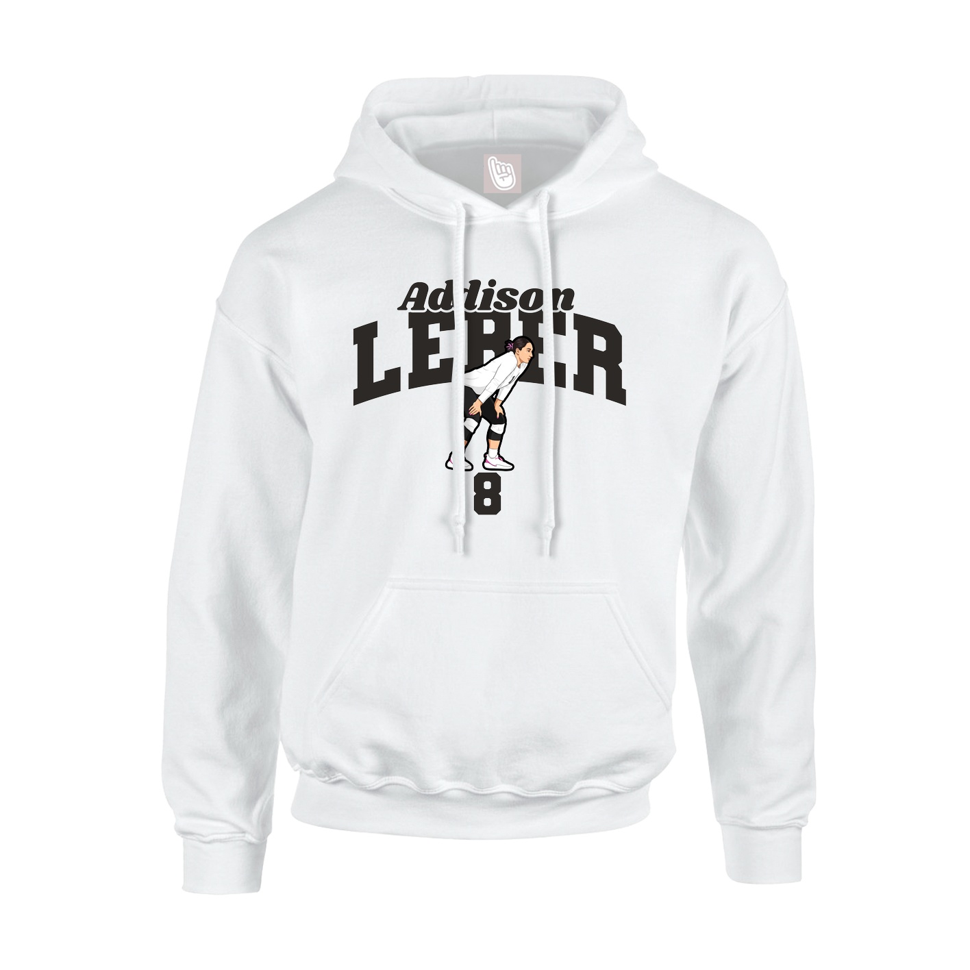 Hoodie — Signature Arch in White