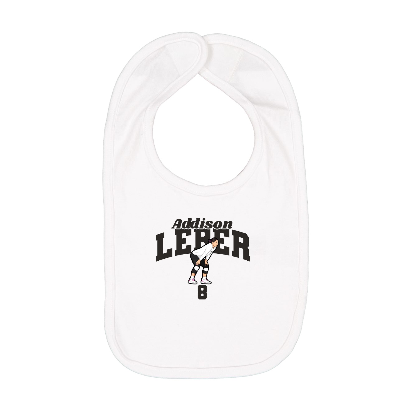Infant Bib — Signature Arch in White