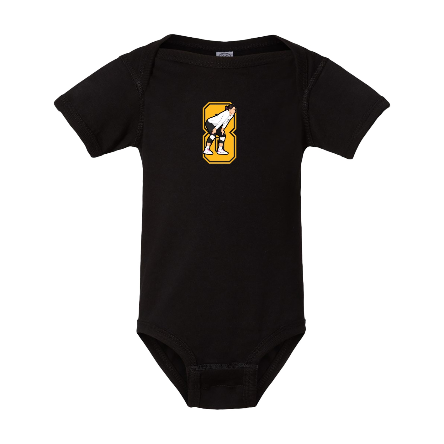 Baby Onesie — Number in Black