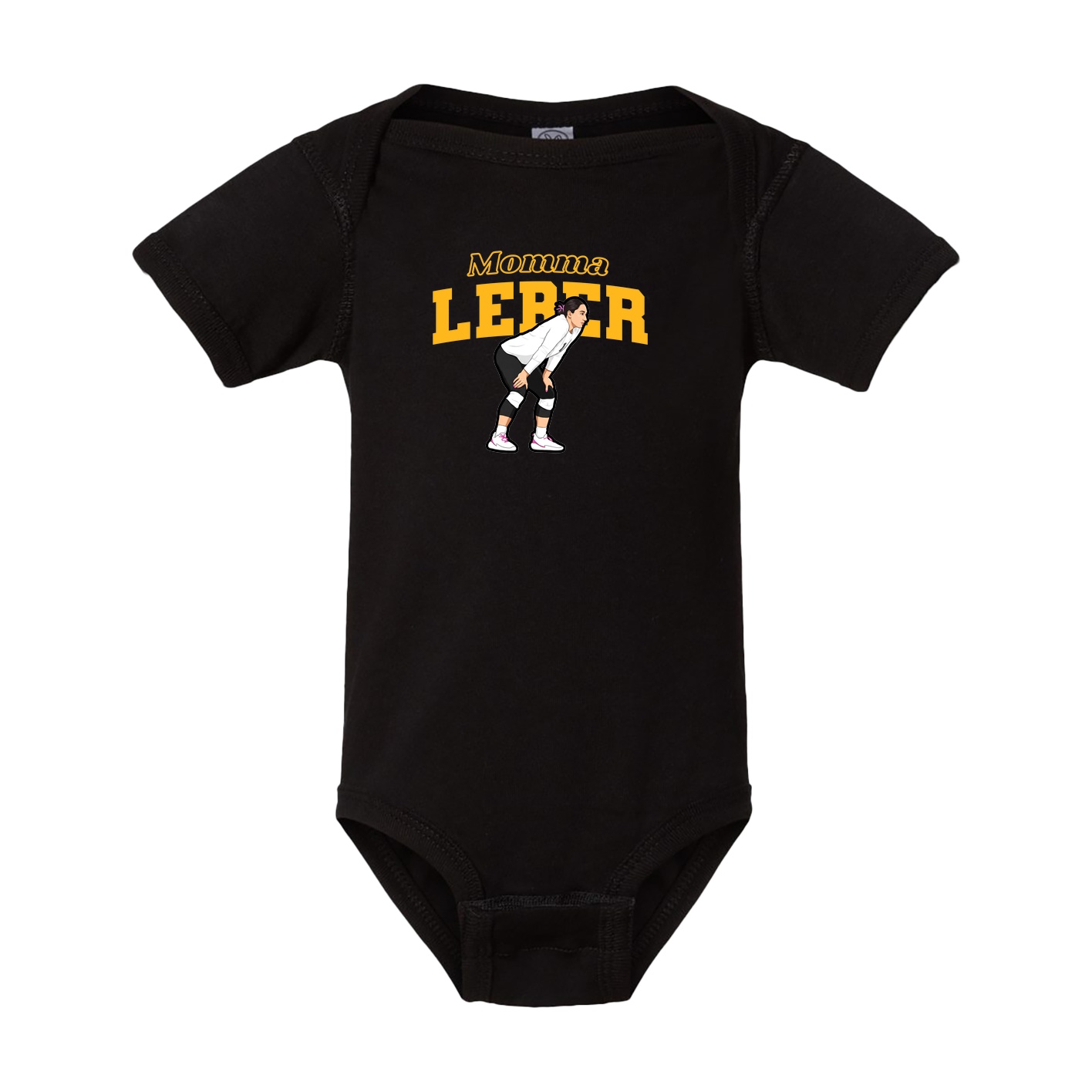 Baby Onesie — Mothers Day Block in Black