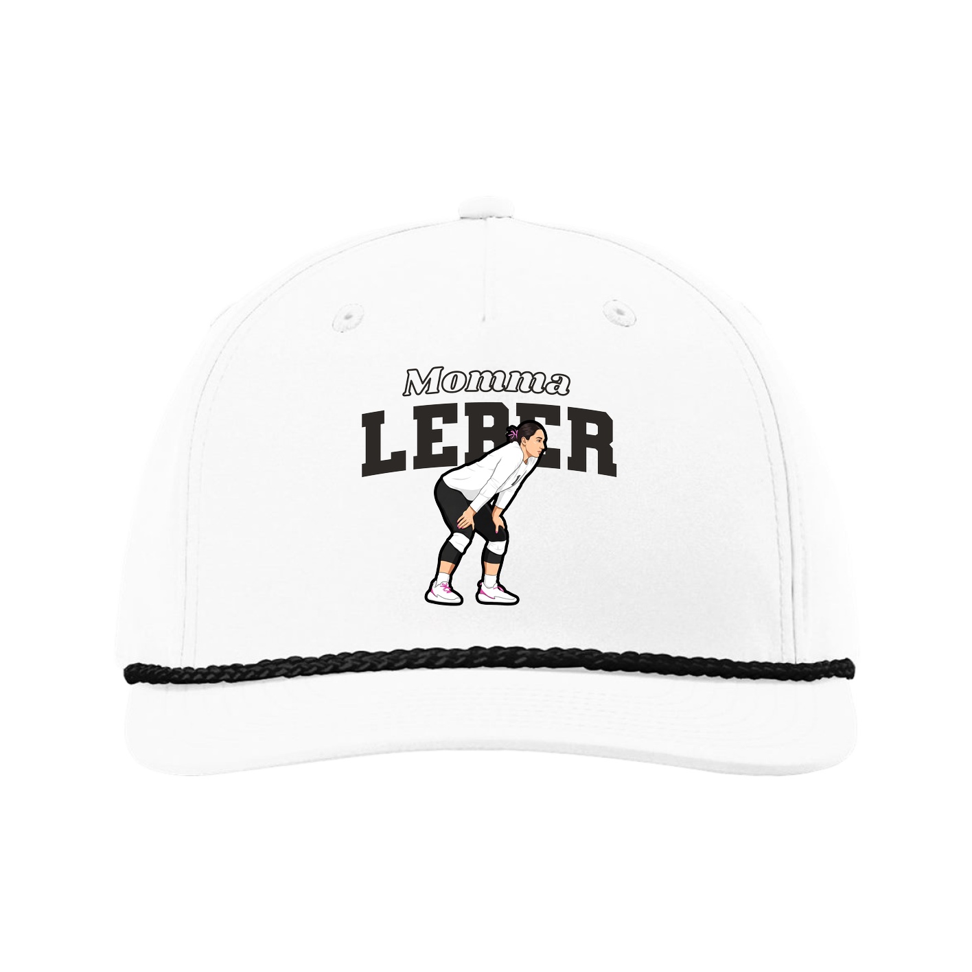 Five-Panel Classic Rope Cap — Mothers Day Block in White