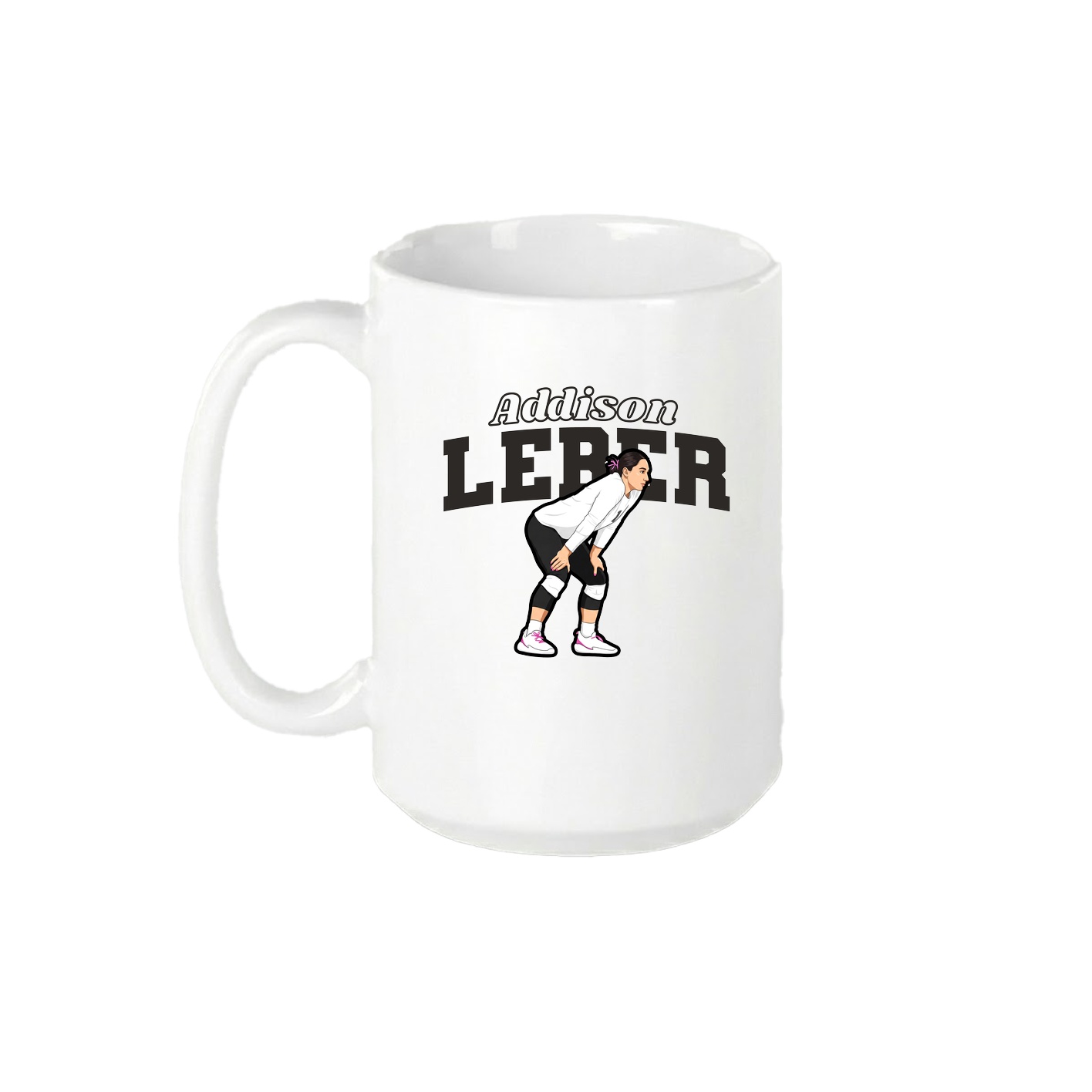 15oz Coffee Mug — Name Arch in White