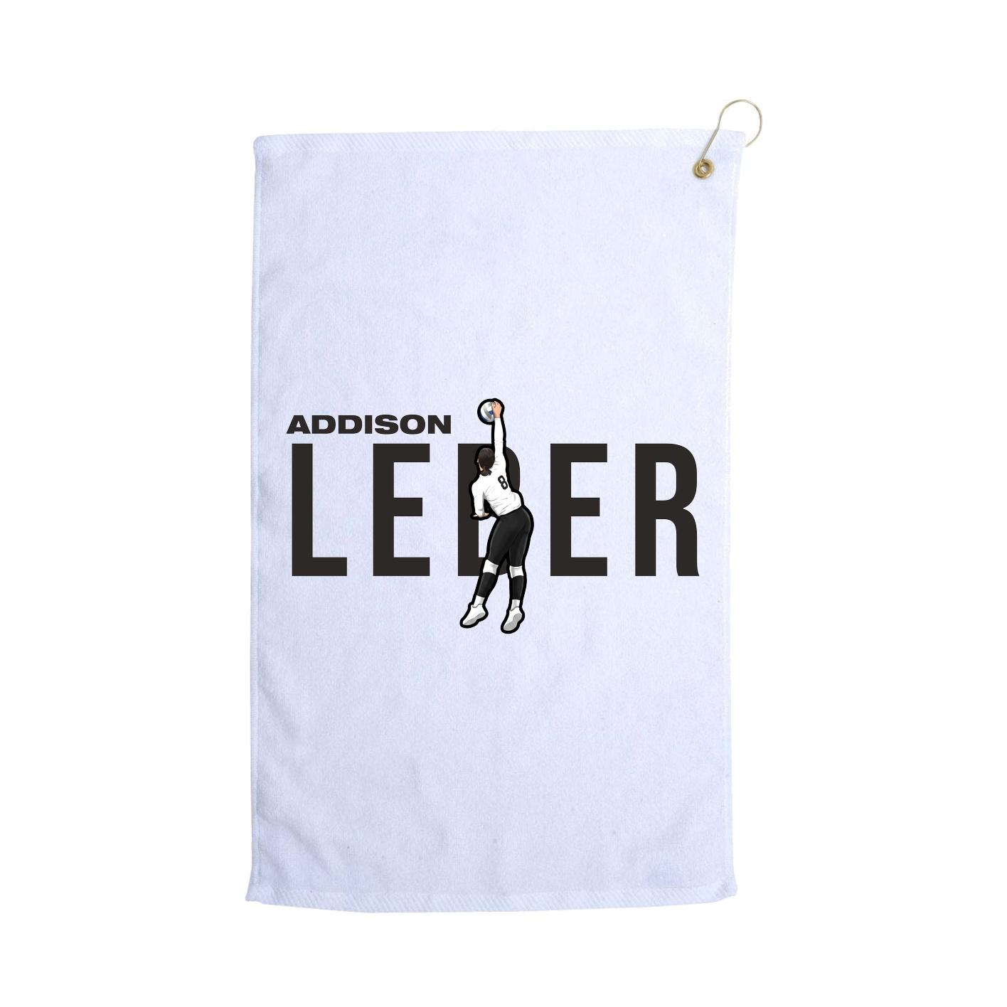 Golf Towel — Player Name in White