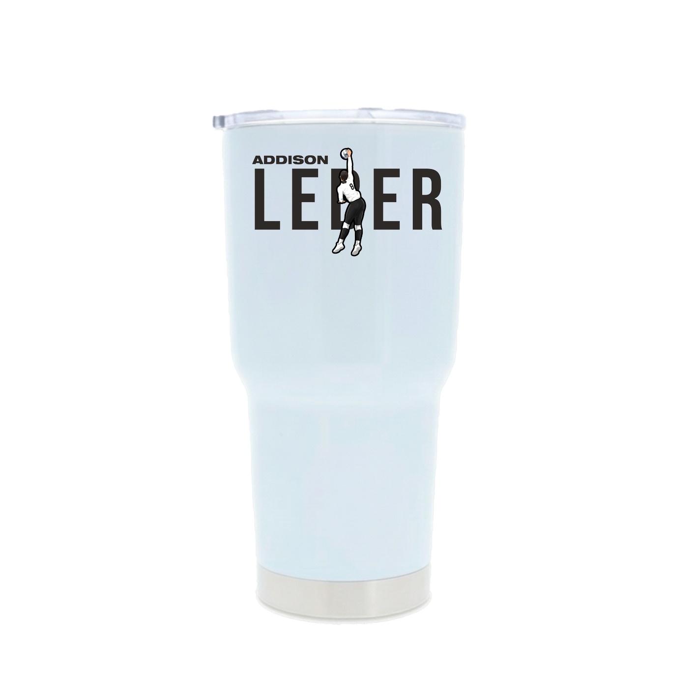 30oz Stainless Steel Tumbler — Player Name in White