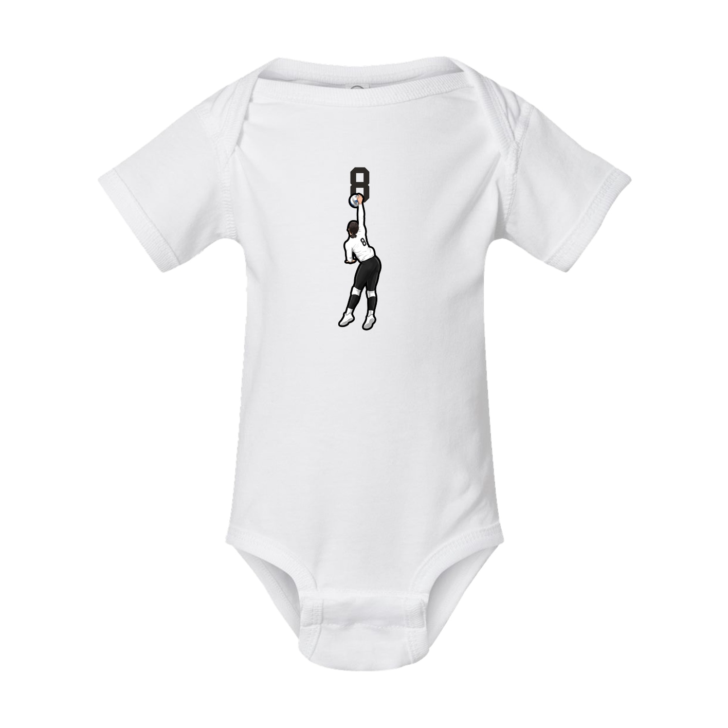 Baby Onesie — Number Top in White