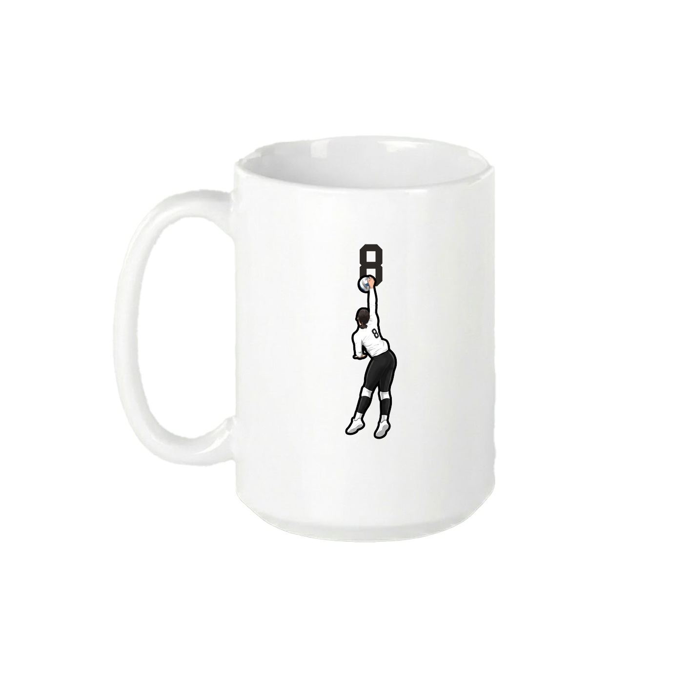 15oz Coffee Mug — Number Top in White