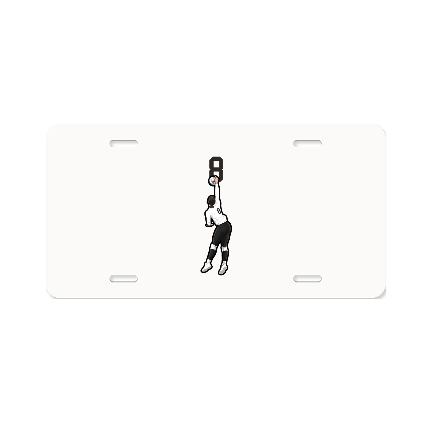 License Plate — Number Top in Classic