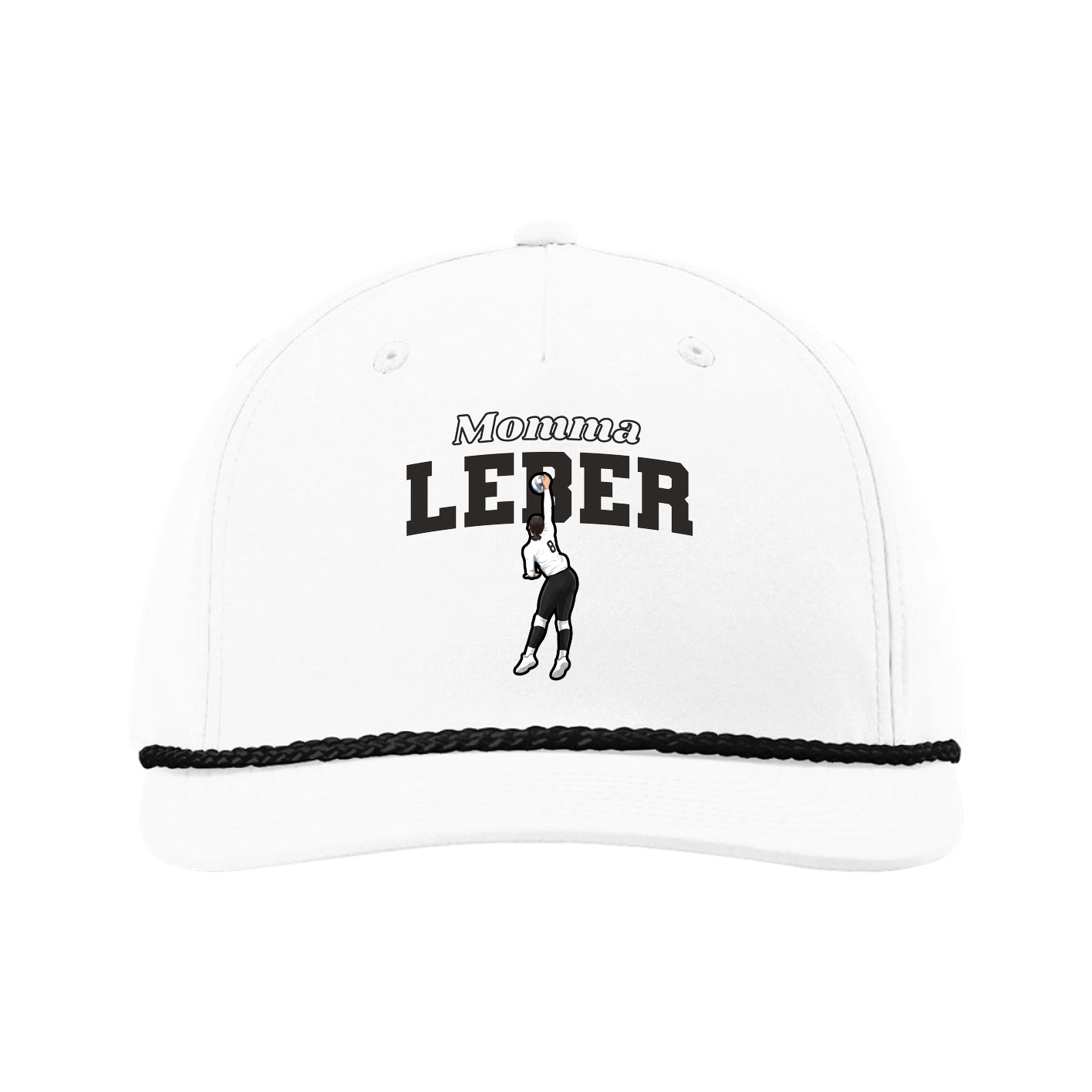 Five-Panel Classic Rope Cap — Mothers Day Block in White