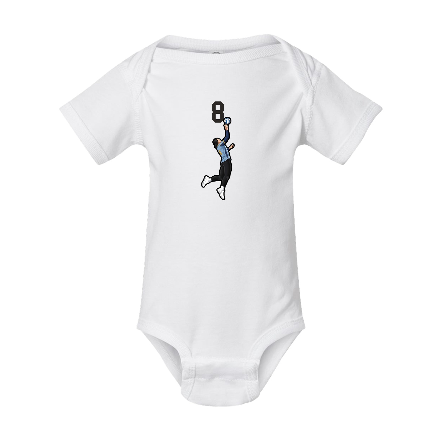 Baby Onesie — Number Top in White