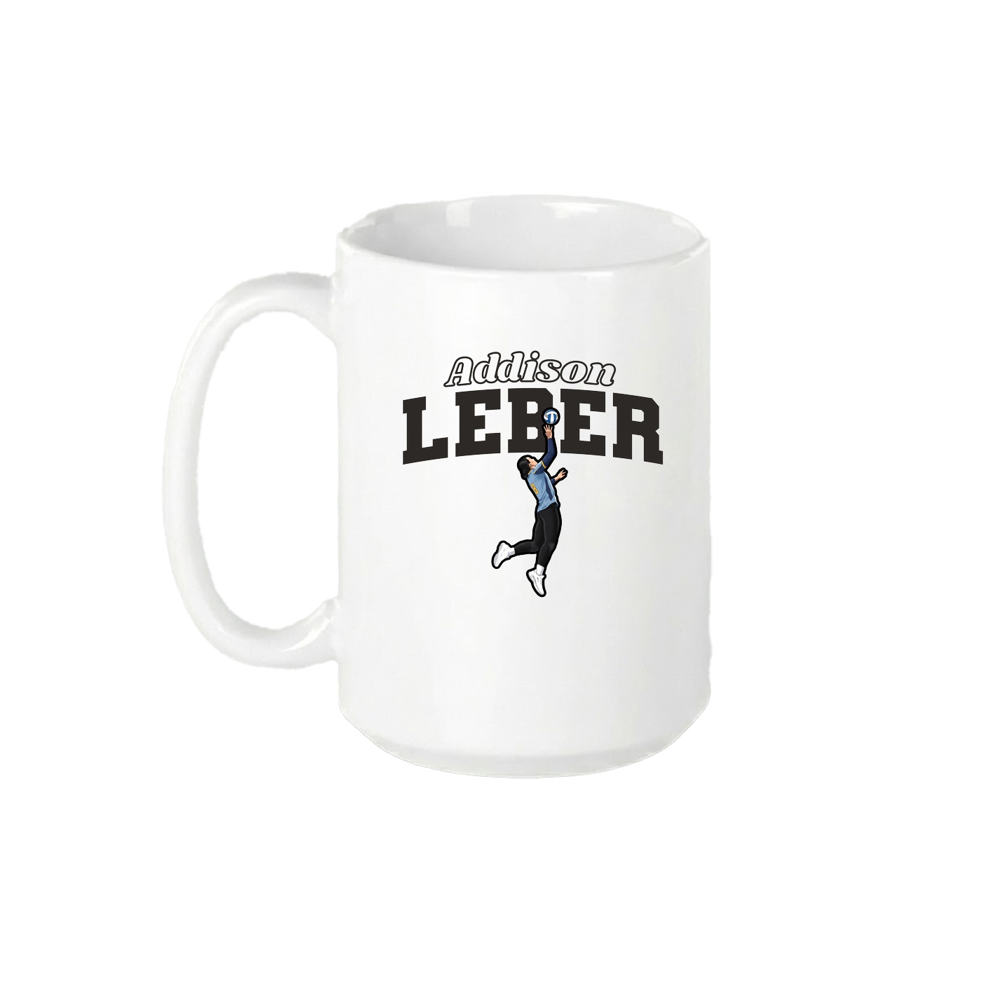 15oz Coffee Mug — Name Arch in White