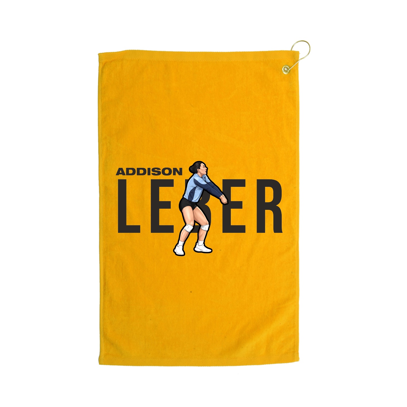Golf Towel — Player Name in Gold