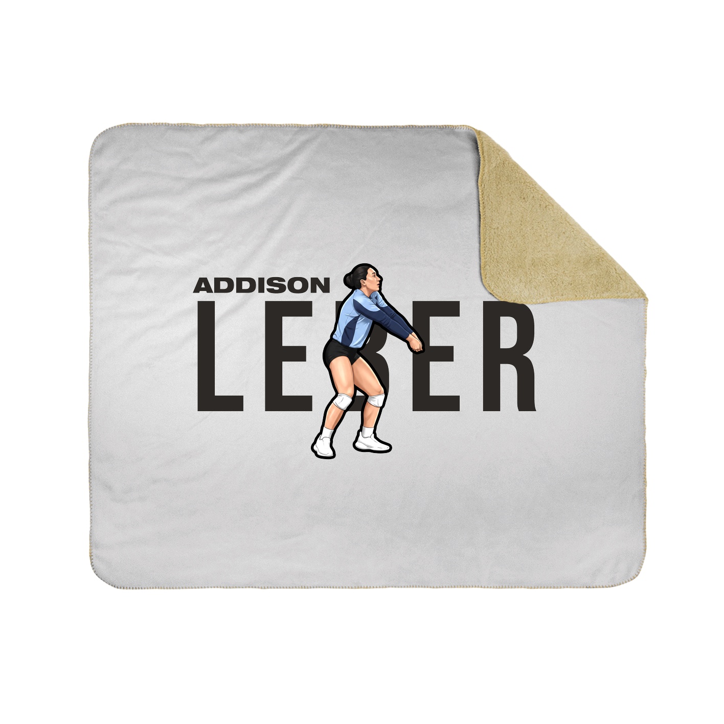Throw Blanket — Player Name in White