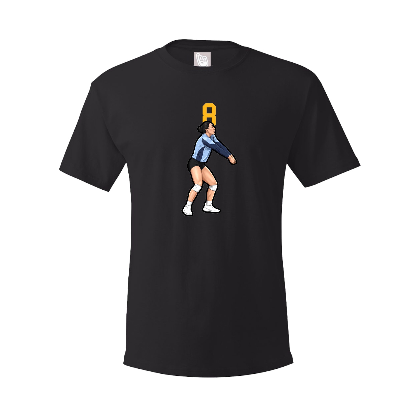Youth Tee — Number Top in Black