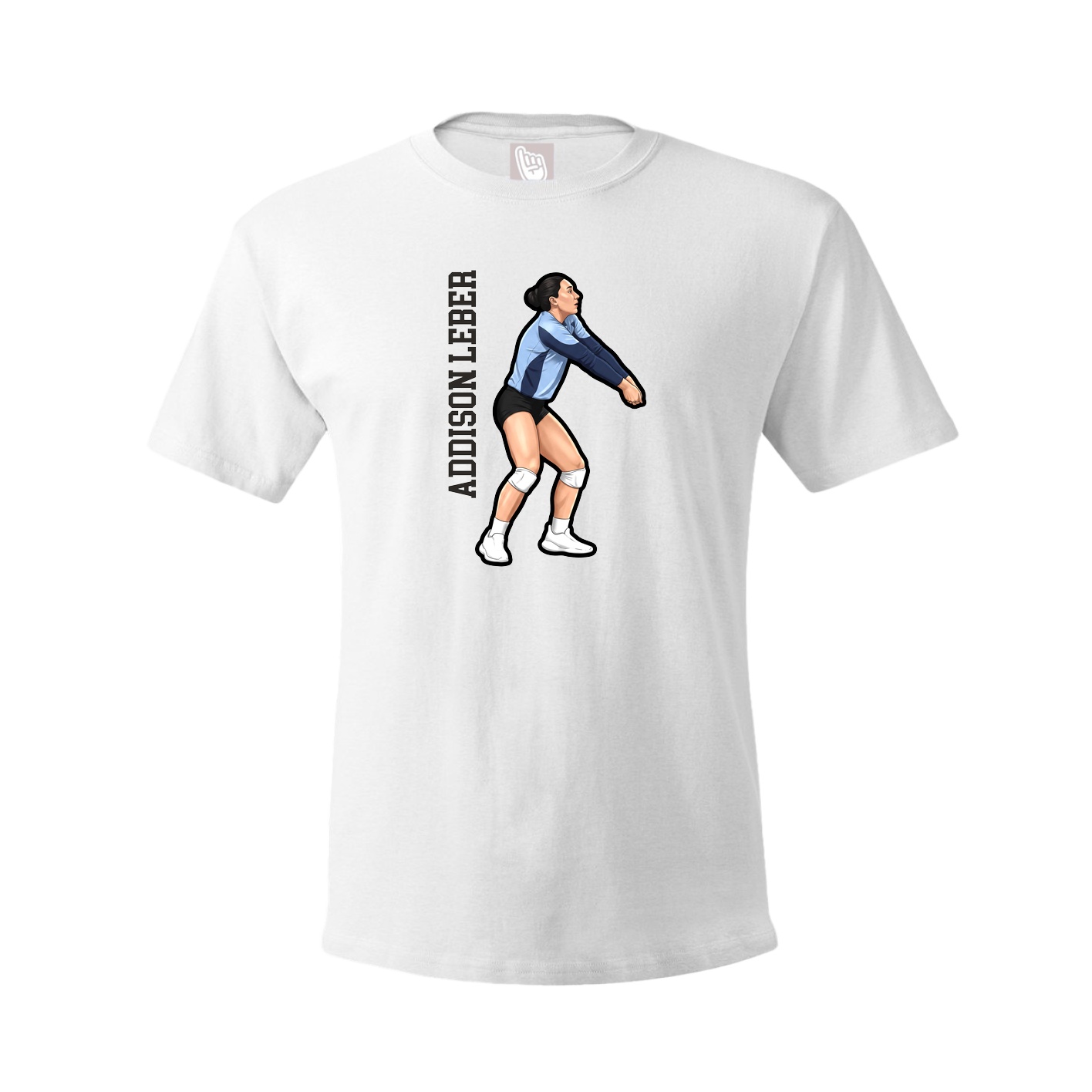 Youth Tee — Name Vertical in White