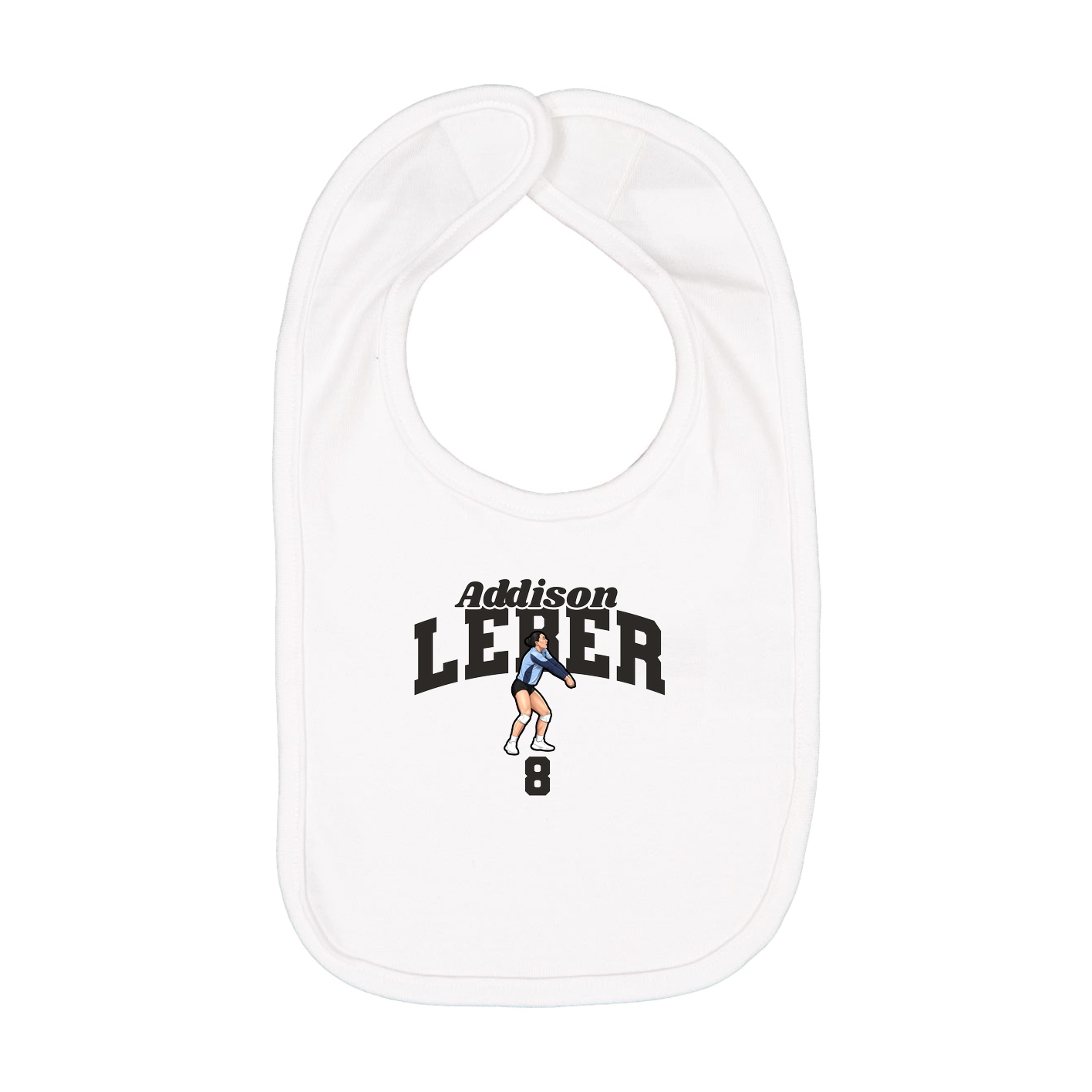 Infant Bib — Signature Arch in White