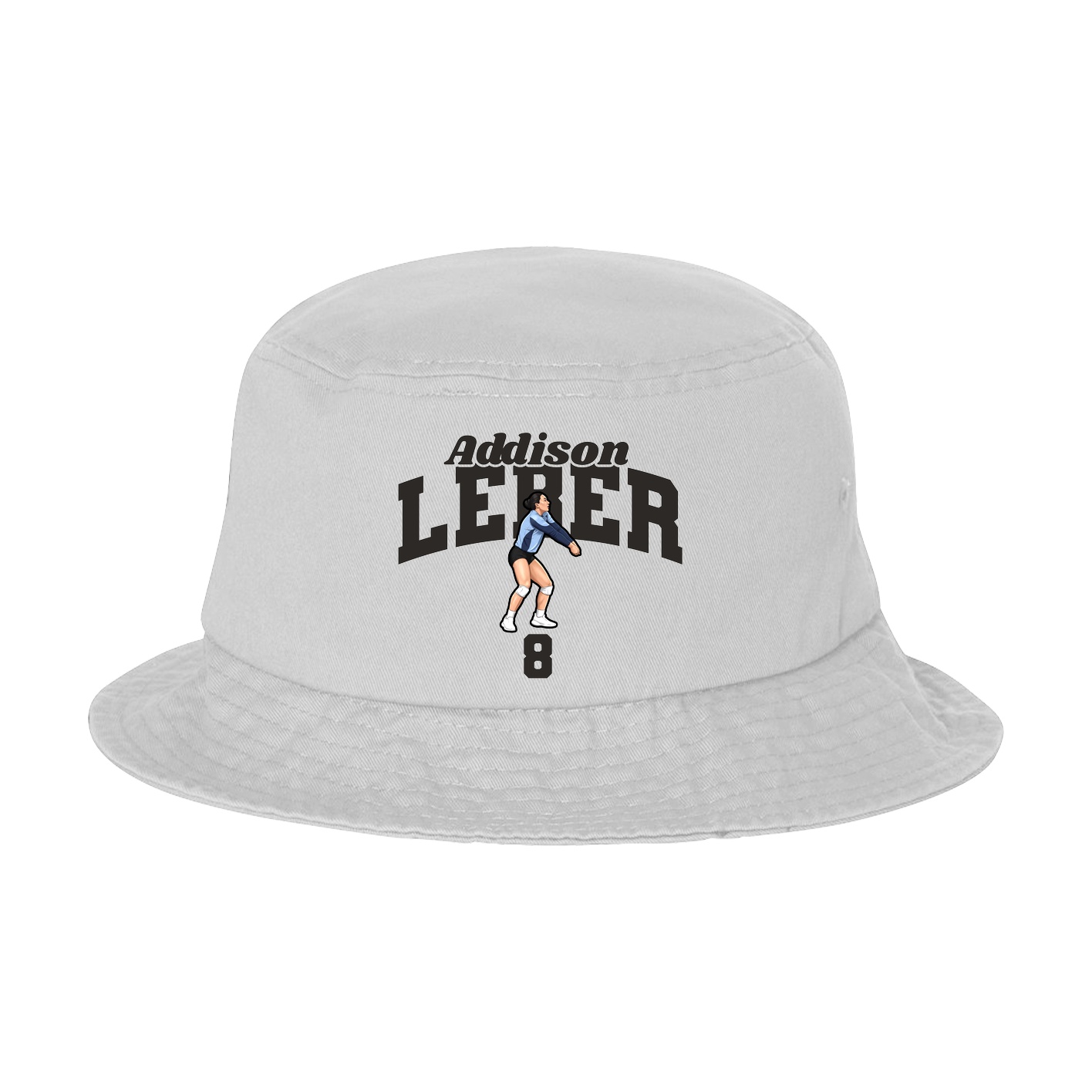 Bucket Cap — Signature Arch in White