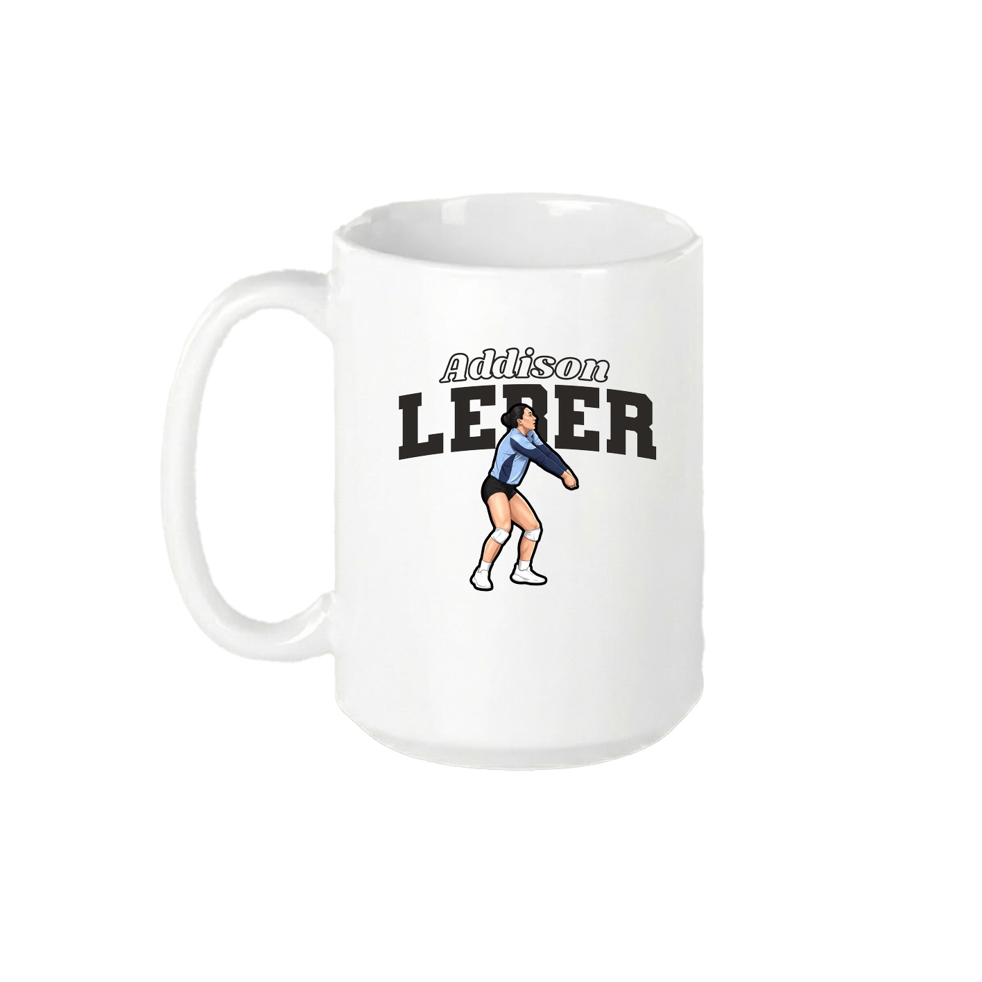 15oz Coffee Mug — Name Arch in White