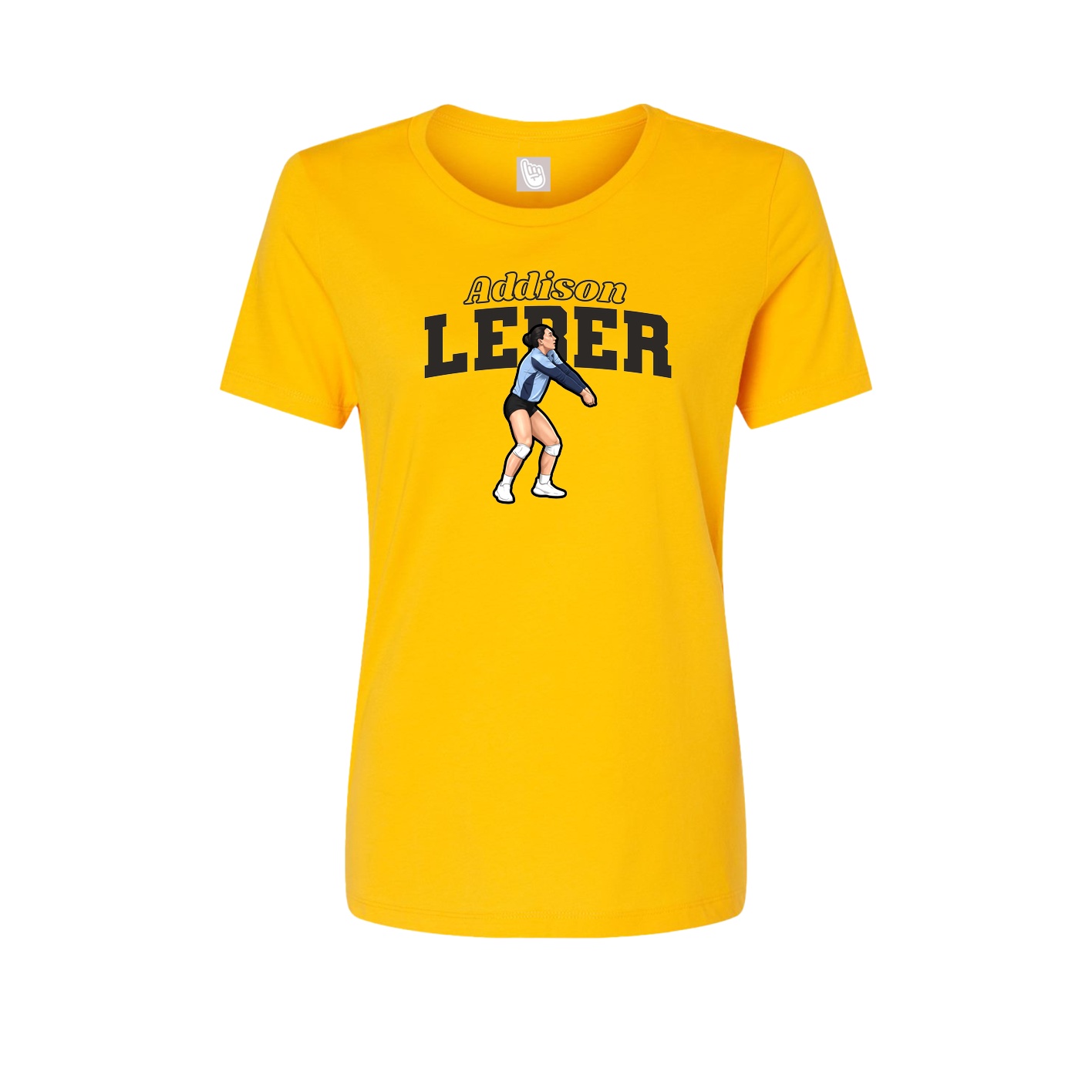 Womens Tee — Name Arch in Gold