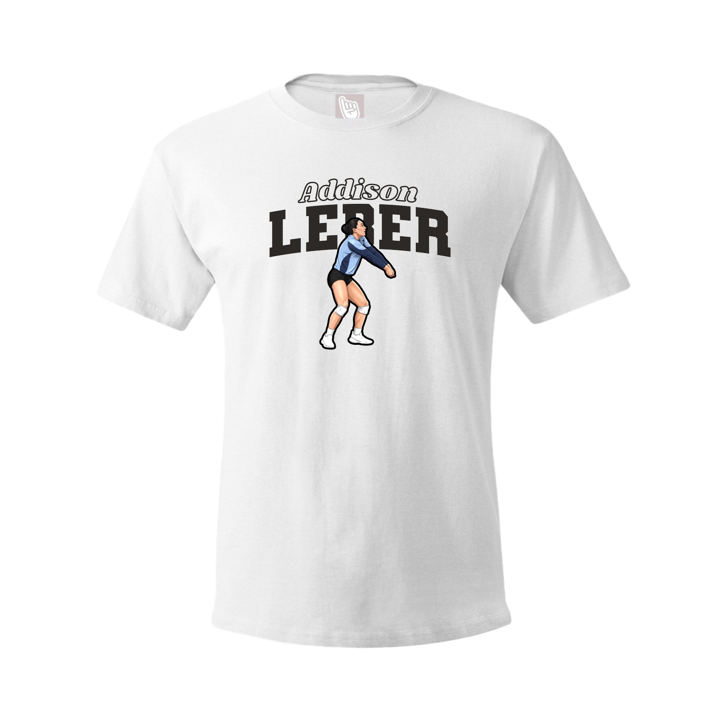 Youth Tee — Name Arch in White